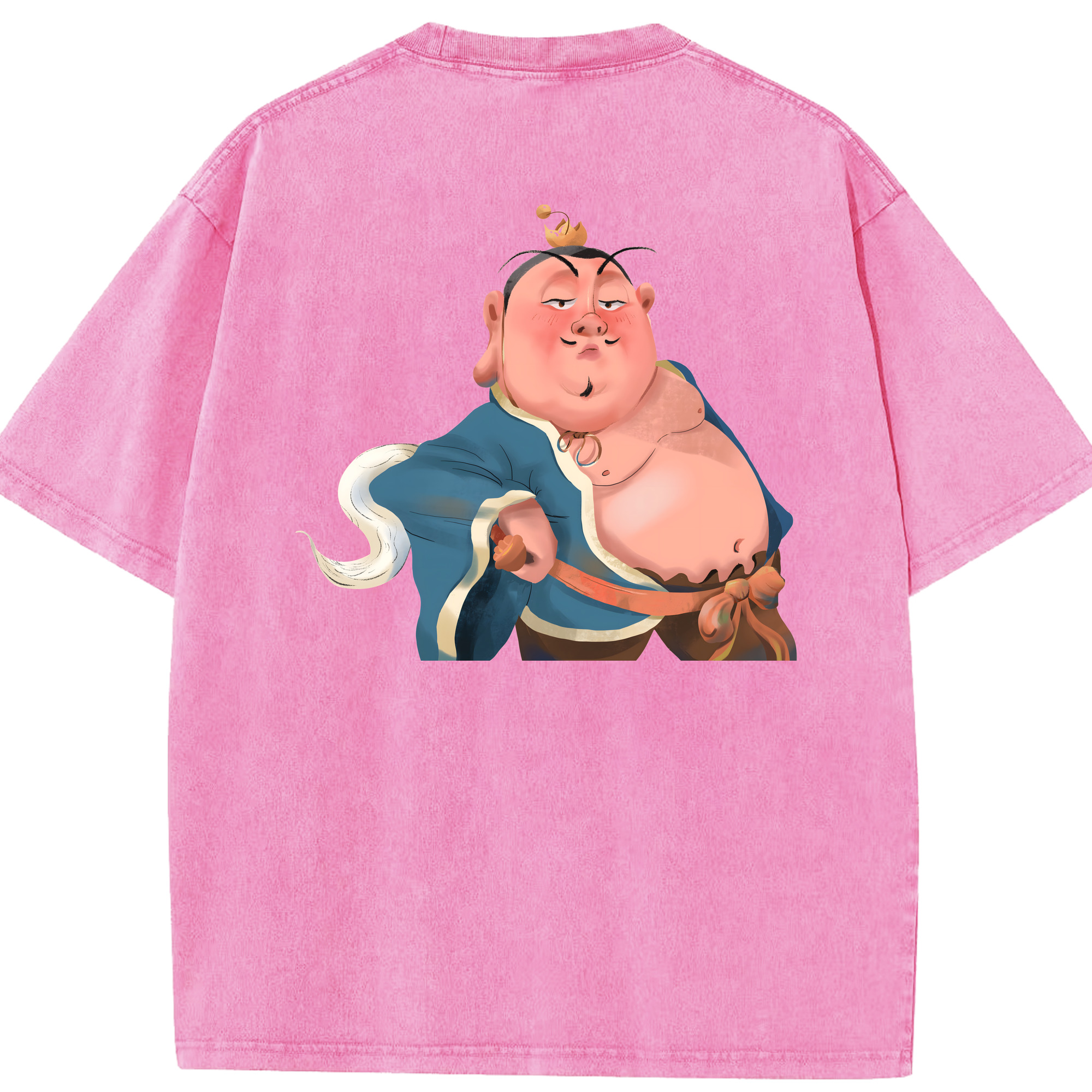 （画像用） Ne Zha 2 ナタ 魔童の大暴れ 綿100% ヴィンテージ風 半袖Tシャツ（背面プリント）